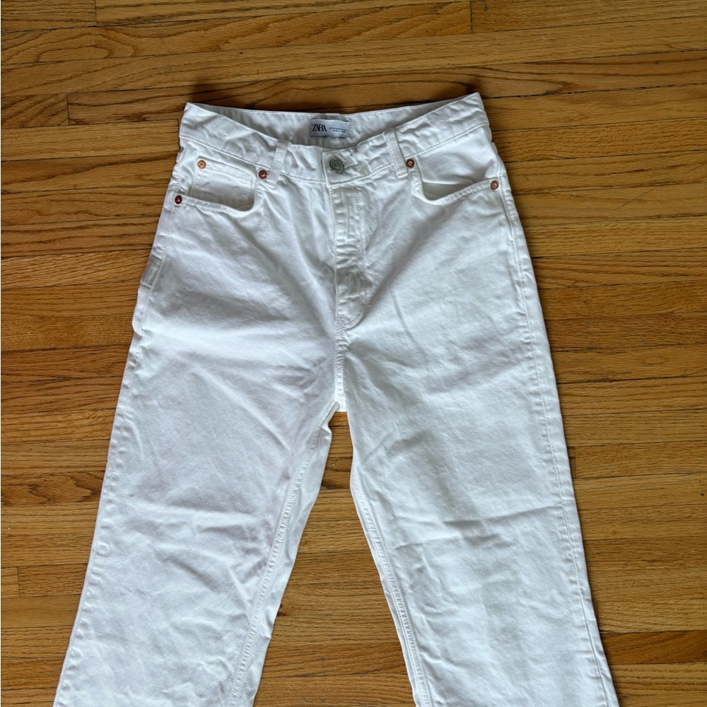 Zara High Rise Wide Leg Denim 6